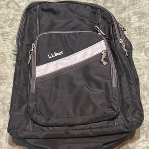 L.L. Bean Black/Silver Back Pack
